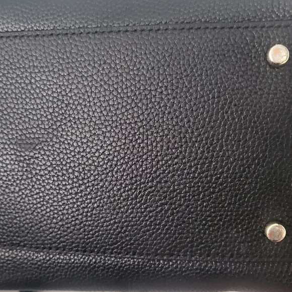 Kate Spade Black Leather Leighann Satchel / Tote Handbag (Mulberry Street) - Picture 6 of 14